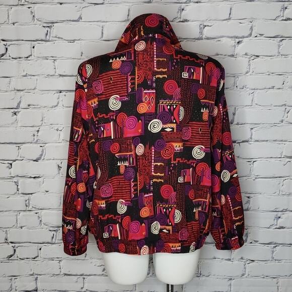 VTG 90s Koret Sport Abstract Funky Windbreaker, sz Medium - Picture 4 of 6